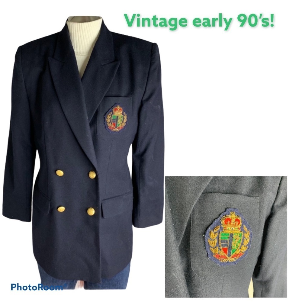 Vintage Crest Blazer Casual Corner 10 Pure…